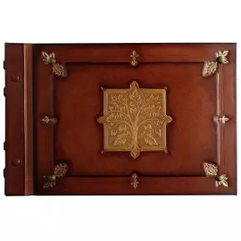 Photo album made of genuine leather "Tree" with inlay