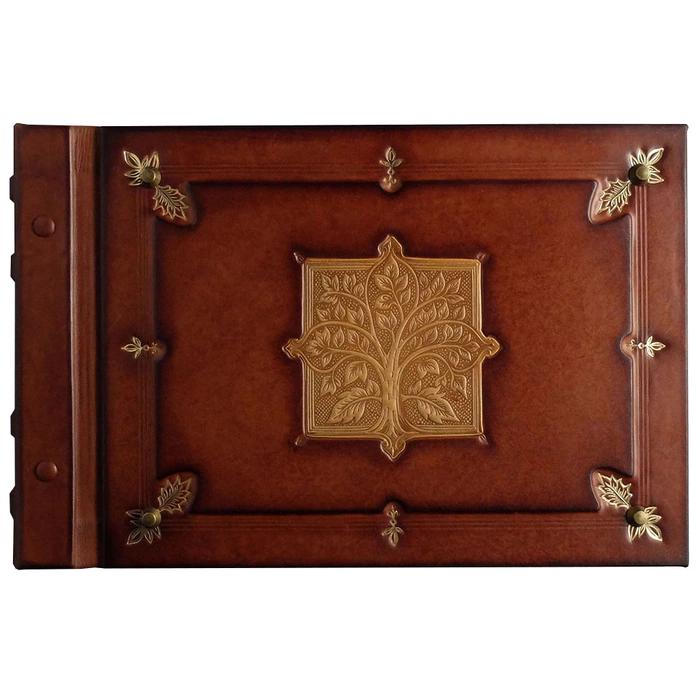 Photo album made of genuine leather "Tree" with inlay