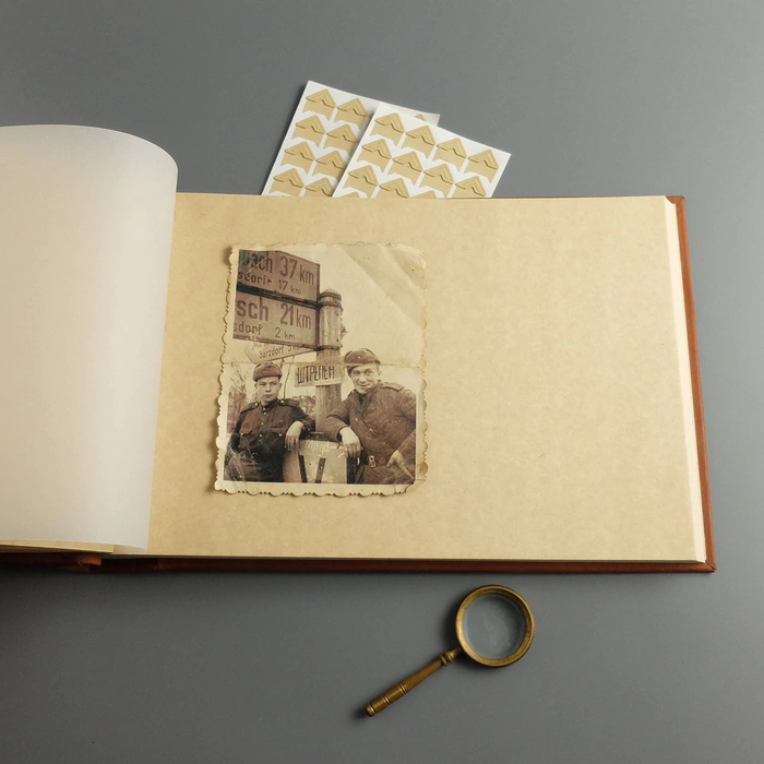 Photo album made of genuine leather "Tree" with inlay