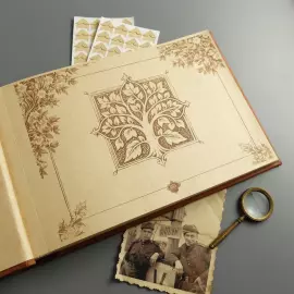 Photo album made of genuine leather "Tree" with inlay