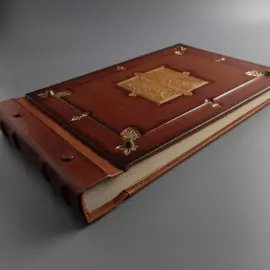 Photo album made of genuine leather "Tree" with inlay