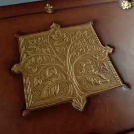 Photo album made of genuine leather "Tree" with inlay