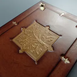 Photo album made of genuine leather "Tree" with inlay