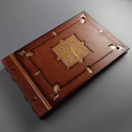 Photo album made of genuine leather "Tree" with inlay