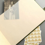 Genuine leather photo album "Family" color green