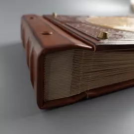 Фотоальбом из натуральной кожи "С древом" цвет орех