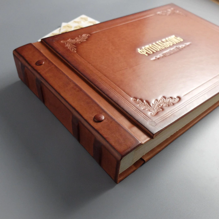 Genuine leather photo album "Family"
