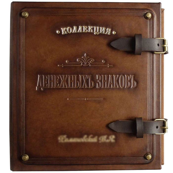 Personal money album made of genuine leather "Collection"