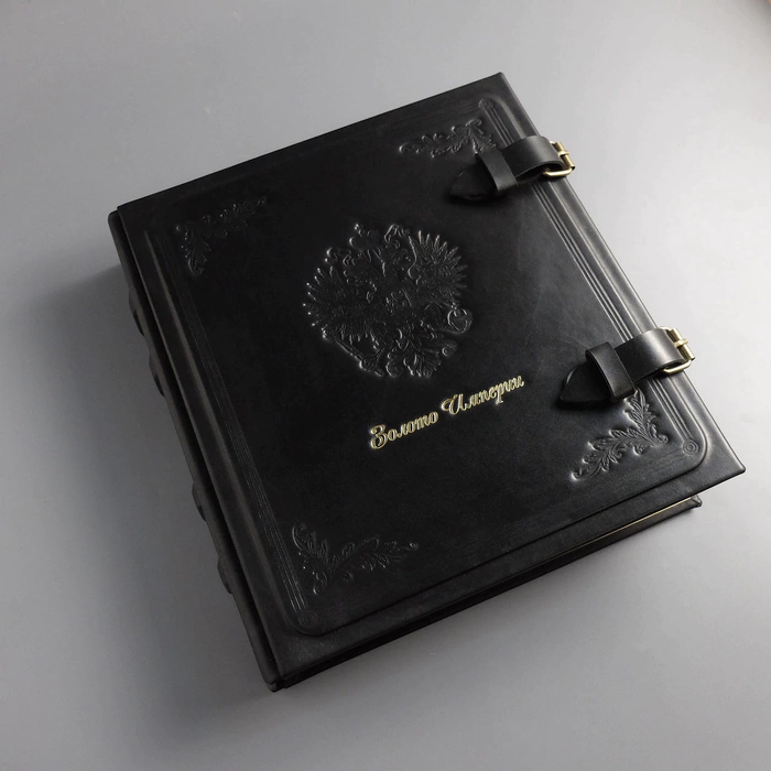 Genuine leather money album "Empire Gold"