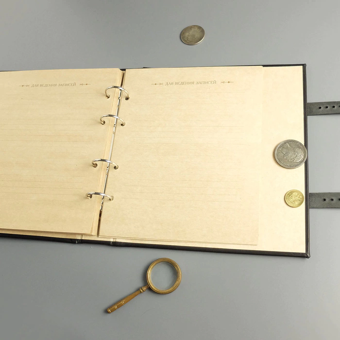 Genuine leather money album "Empire Gold"