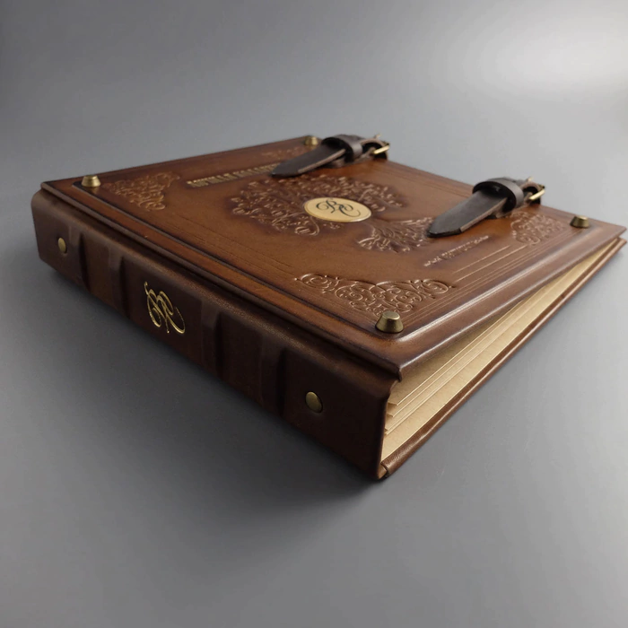 Album of money made of genuine leather "Personal collection" with a monogram