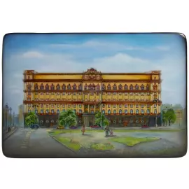 Шкатулка "Лубянская площадь" Копалина, Федоскино