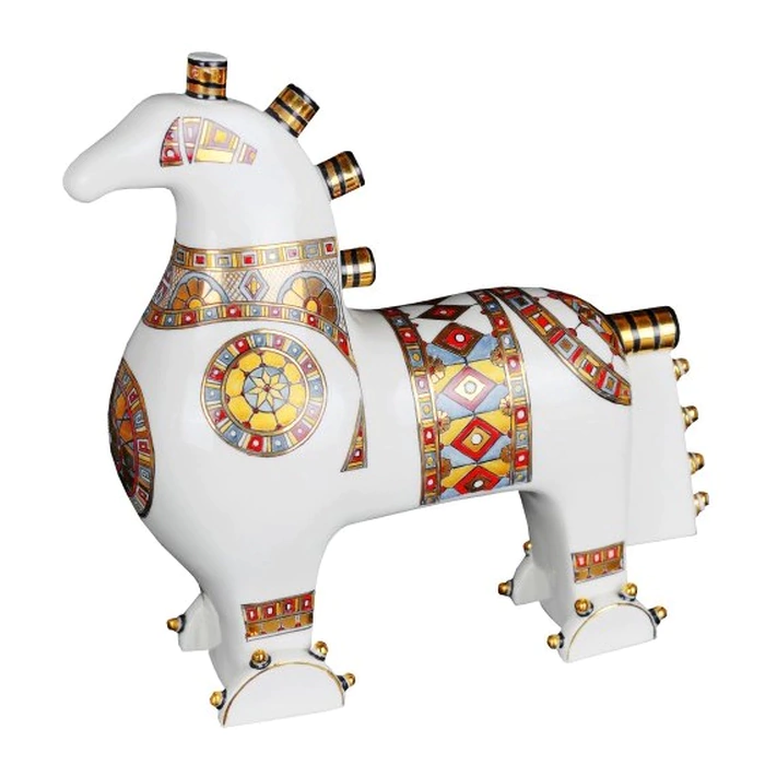 Porcelain sculpture "Trojan Horse. Steampunk Collection"