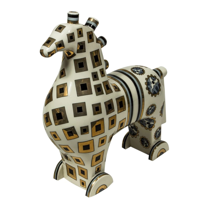 Porcelain sculpture "Trojan Horse. Mechanic's Collection"