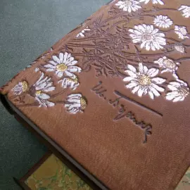 Книга в кожаном переплёте "Жизнь Арсеньева" раскрашенные вручную офорты Алёны Дергилевой, И.Бунин