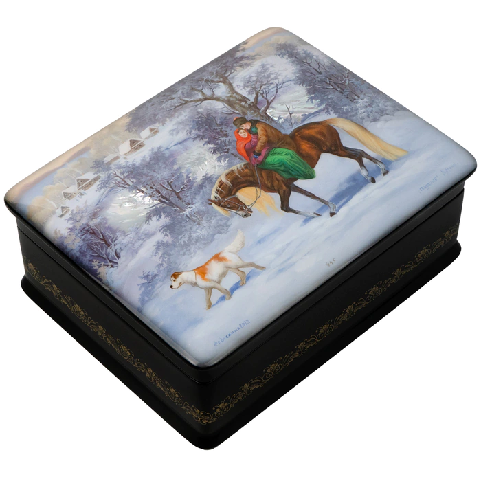 Box "Date" by Leonov, Fedoskino