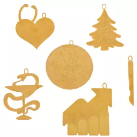 Комплект елочных игрушек "Врачебный" 6 шт., Златоуст Комплект елочных игрушек "Врачебный" 6 шт., Златоуст