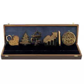 Комплект елочных игрушек "Врачебный" 6 шт., Златоуст Комплект елочных игрушек "Врачебный" 6 шт., Златоуст