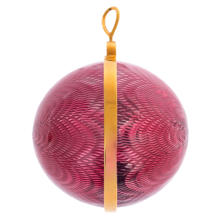 Ювелирный елочный шар "Фуксия"