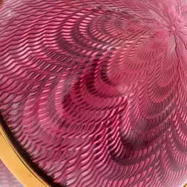 Ювелирный елочный шар "Фуксия"