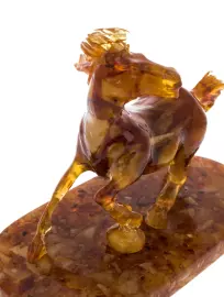 Amber souvenir "Horse on a stand"
