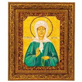 Икона из янтаря "Матрона"