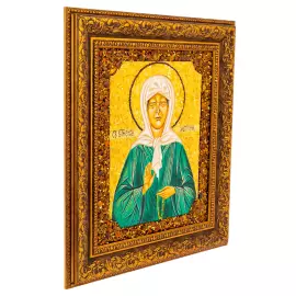 Икона из янтаря "Матрона"