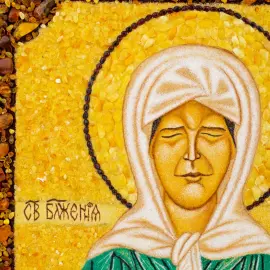 Икона из янтаря "Матрона"