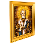 Икона из янтаря "Николай Чудотворец"