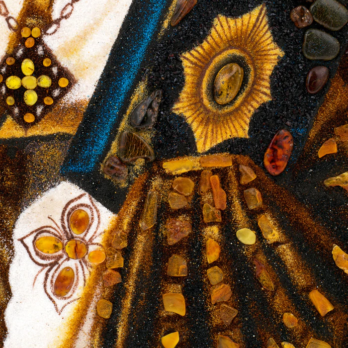 Icon of amber "Nicholas the Wonderworker"