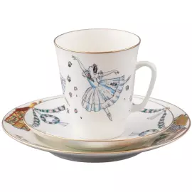 Кофейный набор "Русский балет" Жизель, 3 предмета, на 1 персону