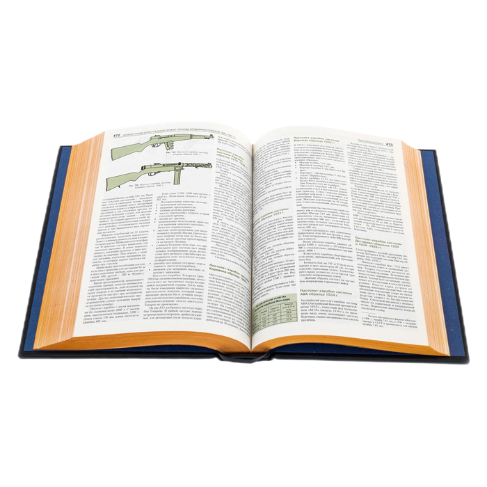 Leather-bound book "Small arms of the world"