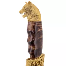 Нож сувенирный "Волки" с художественным литьем, Златоуст