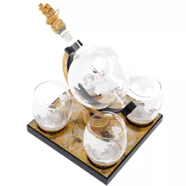 Набор для коньяка "Морской" на 4 персоны, Златоуст