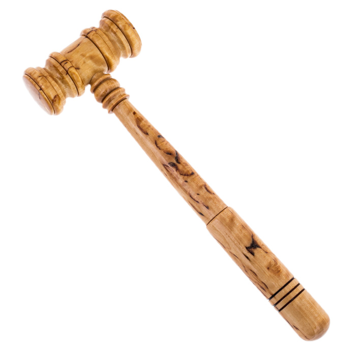 Сувенир из карельской березы "Штурвал с рындой" 3-х дюймовый