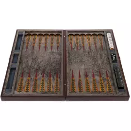 Нарды из тонированной карельской березы "Тигр" средние