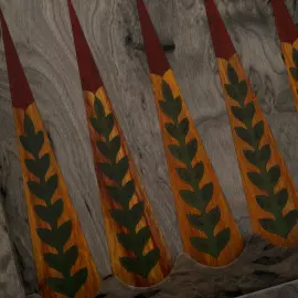 Нарды из тонированной карельской березы "Тигр" средние