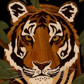 Karelian birch backgammon "Tiger" medium