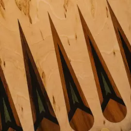 Karelian birch backgammon "Tiger" medium