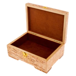 Шкатулка из карельской березы "Бабочка" бордовая