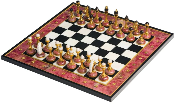 Rhodonite chess "Classic plus"