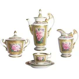 Кофейный сервиз "Александрия" с рисунком "Воспоминание" на 6 персон, 21 предмет