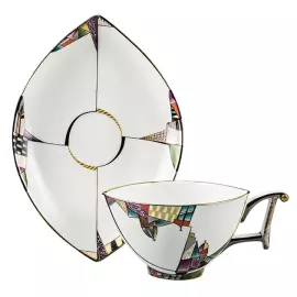 Чайный сервиз "Ковчег" с рисунком "Ладонь Невы" на 4 персоны, 12 предметов