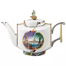 Чайный сервиз "Ковчег" с рисунком "Ладонь Невы" на 4 персоны, 12 предметов