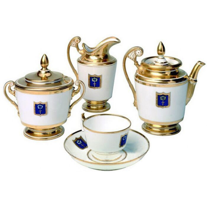 Чайный сервиз "Александрия" с рисунком "Коттеджный" на 6 персон, 20 предметов