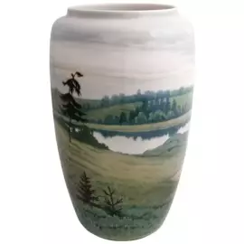 Фарфоровая ваза "Китайская" с рисунком "Монастырь"