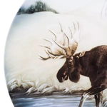 Decorative porcelain dish "King of the forest. The Moose"