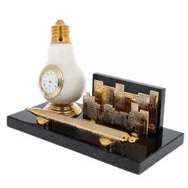 Настольный набор из долерита "Лампочка" Златоуст