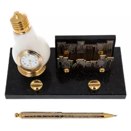 Настольный набор из долерита "Лампочка" Златоуст