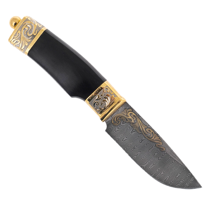 Souvenir knife "Pattern" on a stand, Zlatoust